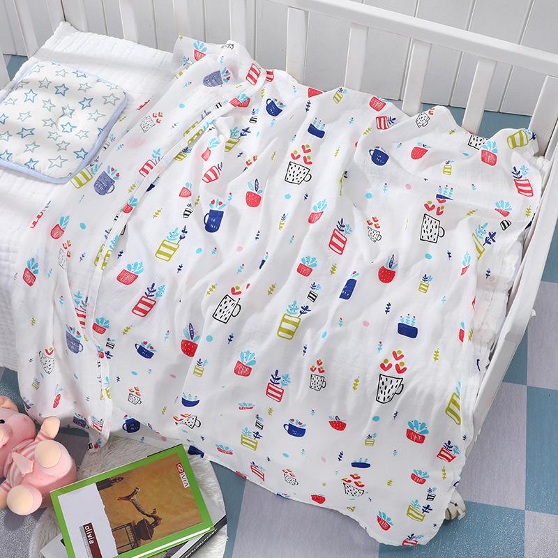 New Bamboo Cotton Soft Baby Blankets Newborn Muslin Swaddle Blanket for Newborn Girl and Boy Super Soft Baby Bath Towel