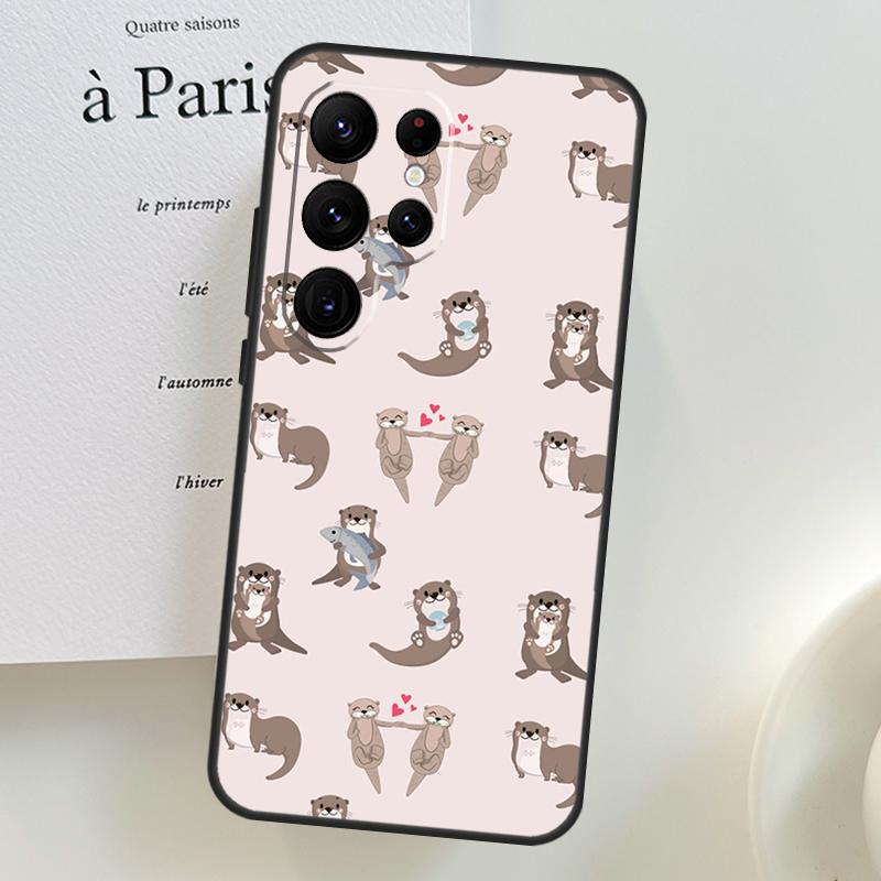 Sea Otter Pattern Case For Samsung Galaxy S26 Ultra S25 S23 S22 S21 S24 Ultra S10 S20 Plus S25 FE Phone Cover