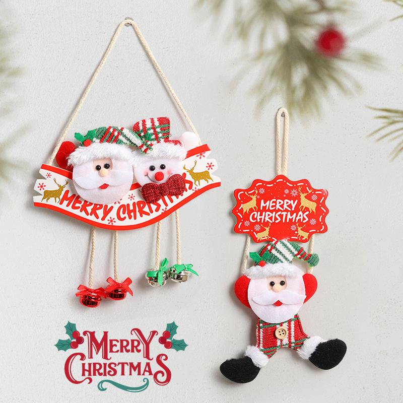 Hanging Christmas Decoraitons Home Wall Decoraitons New Year 2025 Room Decor Santa Claus Ornament for Home Navidad