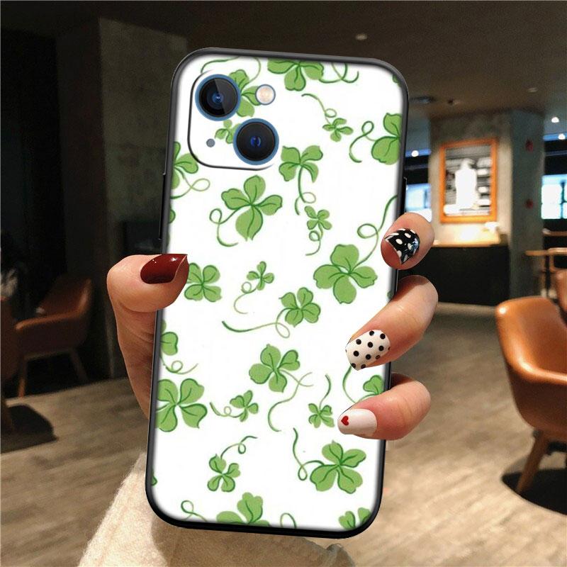 

IK39 green Lucky Clover New High-End Shell Phone Case for iPhone SE X XS XR 16E 17 11 Pro Max 8 7 6 6s Plus Air iPhone Air