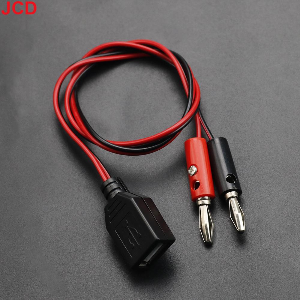 JCD 1piece USB to 4MM Banana Plug Test Cable USB Male/Female To Banana Head Connection Cable A Female Charging Cable