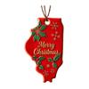 State Pride Christmas Ornaments Acrylic State Shaped Xmas Tree Hanging Decoration