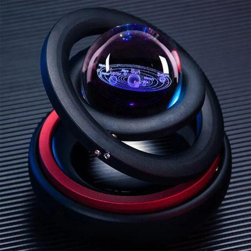 

Автомобильный солнечный самолет Декоративный стеклянный шар Межпланетное интеллектуальное вращение Креативные декоративные украшения 2PC scented tablets чёрный