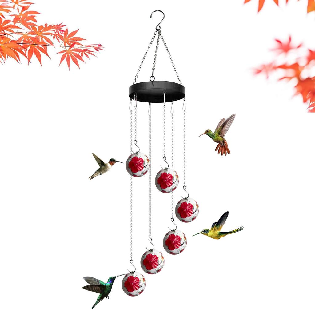 Wind Chimes Feeders, Window Bird Feeders, Wild Bird Feeder, Outdoors Hanging Feeder, Garden Wind Chime Feeder Decor
