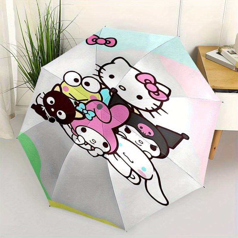 

Hello Kitty, Sanrio Automatic Open/Close Umbrella-Cute Umbrella with Cute Design, Portable 3-Fold Compact Umbrella for Men & Women, Hallowee