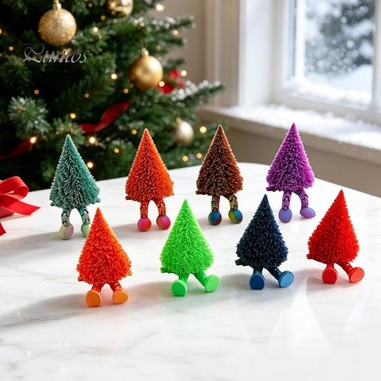 Decorative Figurine for Christmas Tree Figure, Flexible Movable Joints 3D Printed Figure Ornament, Creative Festive Atmosphere Desktop Display