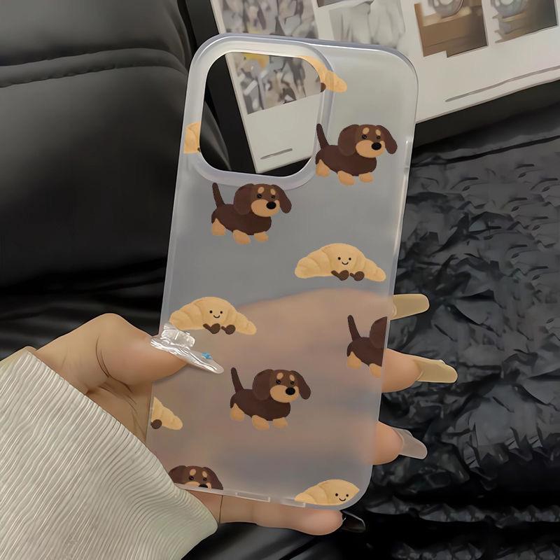 Yellow Dog Frosted Dumpling iPhone 15 Case, New Skin-Friendly XS Max 11/12/14 Pro Max, Hot Selling