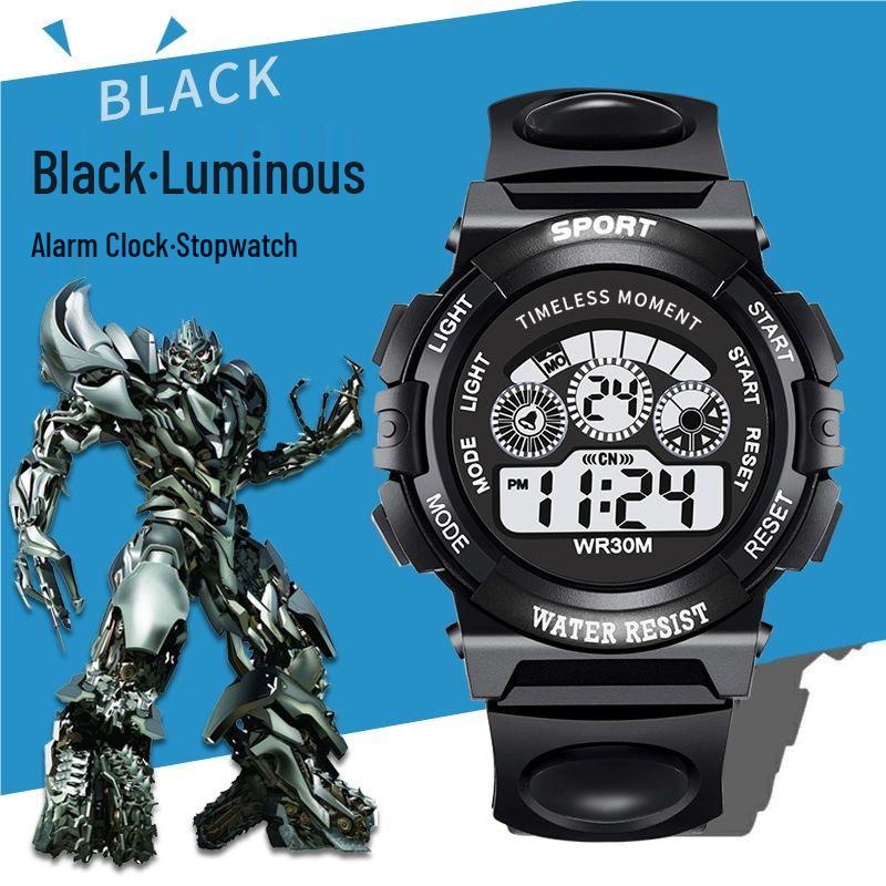 Kids' Waterproof Luminous Sports Watch with Alarm & Timer - Unisex Fashion