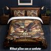 American Patriotic Theme Custom Text Or Name 3Pcs Bedding Set,1 Flat Sheet & 2 Pillowcases Personalized Home Bedding