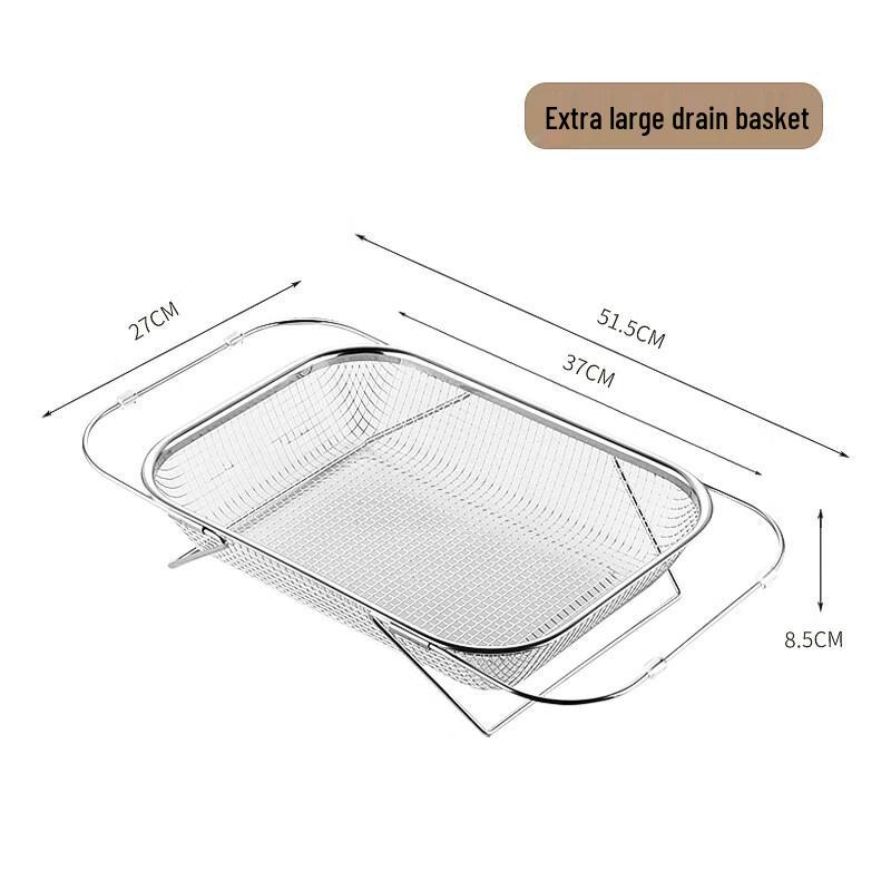 ZISIZ Einziehbares Spülbeckenablaufkörbchen aus Edelstahl