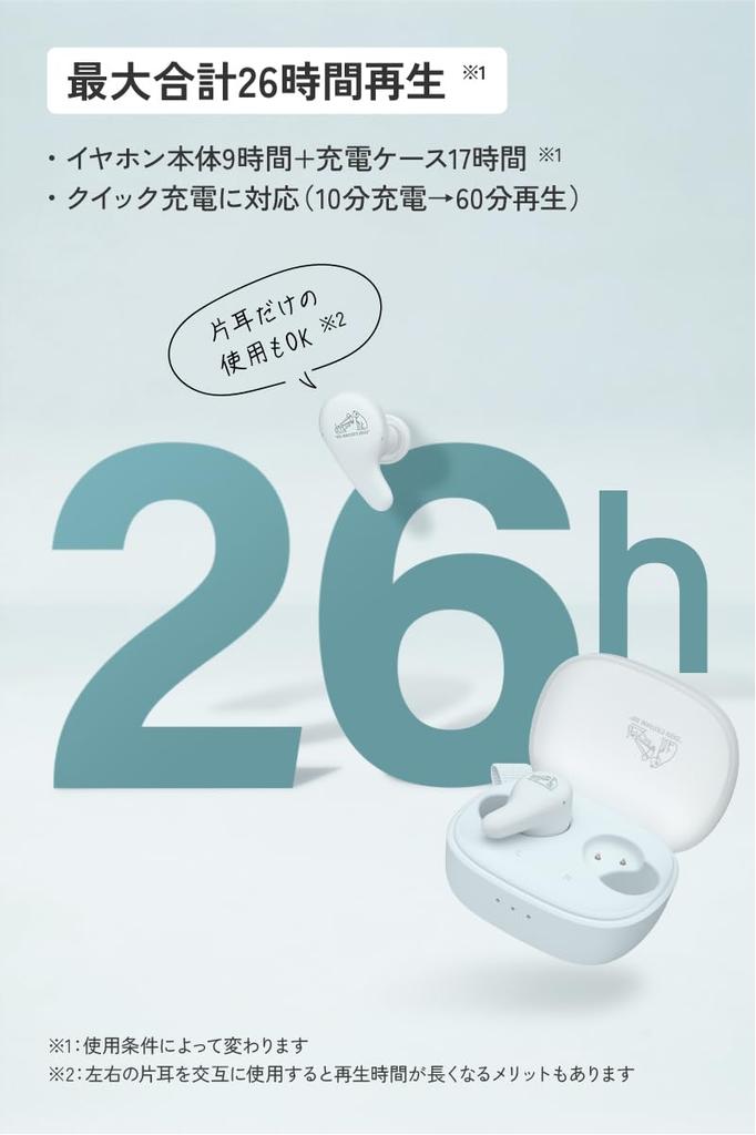 JVC Kenwood Victor Wireless Bluetooth 26 Hours of Noise with Sheer Ice Blue HA-A22T-A Earbuds, Ver. 5.4, Playtime, Cancelling, Microphone, Compact,