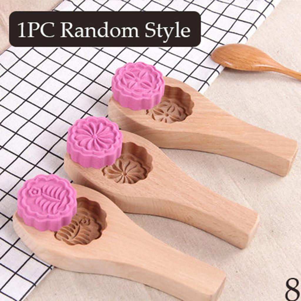 Chocolate Baking Kitchen Wooden Moon Cake Mould Cookie Stamp Mooncake Mold Ma'amoul Form