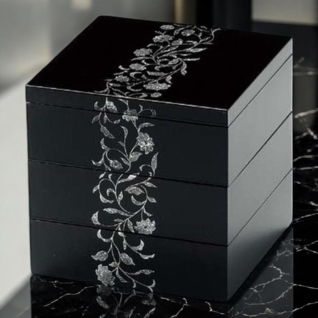 Lackware Jubako Sportkunst Tamuke Hergestellt in Japan J-kitchens Box, Tag, Deko, 5,5-Zoll, 3-stöckig, (16 cm), Harz,