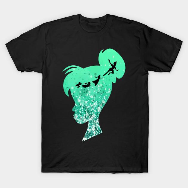 

Men Black Print T-shirt Faith Trust And Pixie Dust No-Cut Transfer Paper Print Cotton Tshirt M