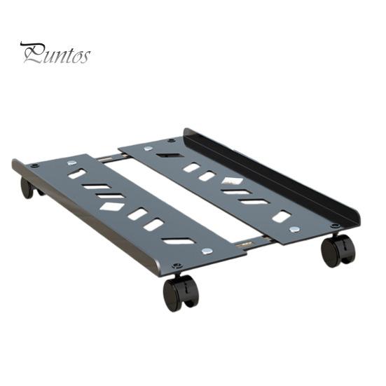 

Компьютерная стойка с регулируемой шириной, грузоподъемностью 80 кг, стальная роликовая стойка для процессора, регулируемый держатель для мобильной тележки с колесами чёрный