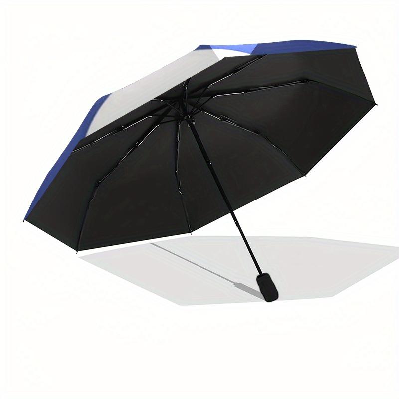 Blue Evil Eye Umbrella, Portable 3 Fold Compact Umbrella for Men & Women,S200