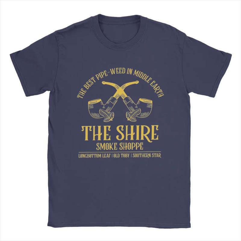 Unisexs TShirt The Shire Smoke Shoppes LLords Of The RRings Cool Cotton Tees Short Sleeve T Shirts Crewneck Clothes Plus Size