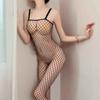Erotic Lingerie For Sexy Fishnet Crotchless Catsuit Open Crotch Body Stockings Uniform Teddies Bodysuits Mesh Suit Girl