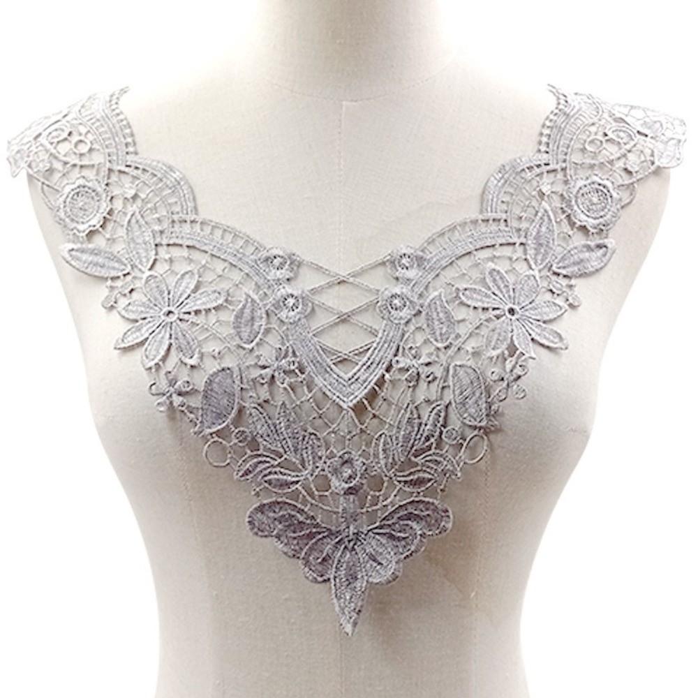 Handmade Neckline Collar Applique Elegant Hollow Out Trim DIY Sewing Supplies