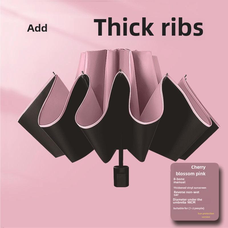 Parapluie rétro grand format à ouverture automatique inversée pour hommes et femmes - Protection UV pour les jours ensoleillés et pluvieux