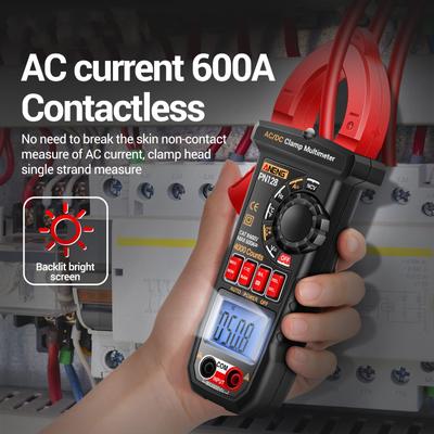 ANENG PN128 Zangenmessgerät, 4000 Zählungen, 600 A, ACDC, Strom, Amperemeter, Voltmeter, elektrischer Tester, True RMS