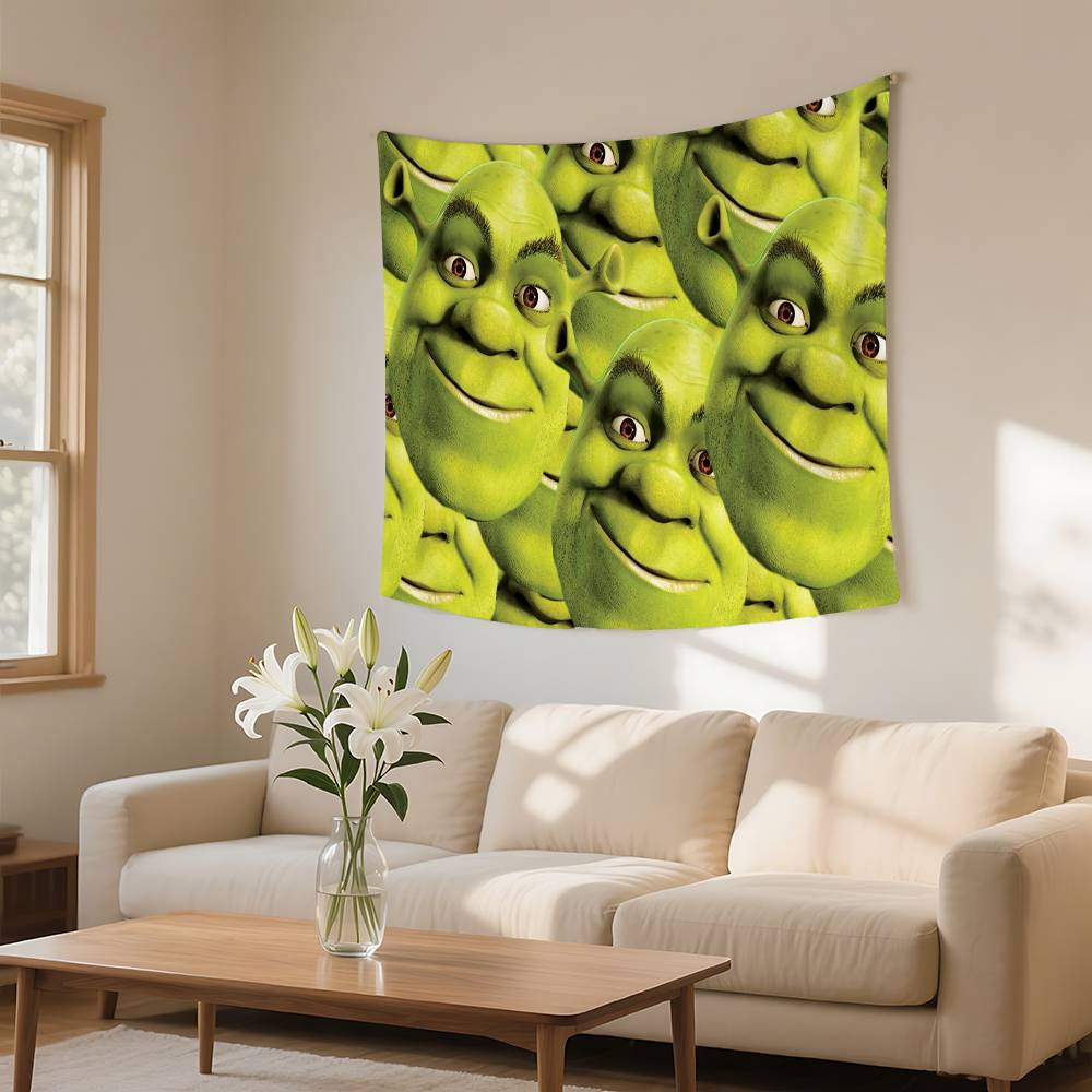 Funny Movie Sshrek Tapestry Wall Hanging Tapestry Art Deco Blanket Curtain Hanging At Home Bedroom Living Room Decor