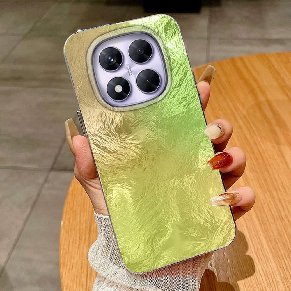 

Красочные градиентные узоры с леопардовым принтом и ледниковой текстурой для чехлов Xiaomi Redmi Note 14 Pro 5G, крышка, мягкий силиконовый бампер, жесткая задняя крышка из ПК Redmi Note 14 Pro 5G белый