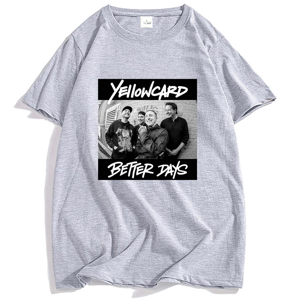 YELLOWCARD Better Days Photo T-Shirt Heavy Mental Cotton Short Sleeve Tshirts Streetwear Unisex Crew Neck Casual T Shirt