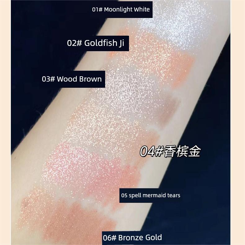 Shiny Crystal Bean Bag Eyeliner Pen Eye Shadow Stick One Touch Molding Flash White Highlight Brightening Two-in-One Eye Shadow Pen Female