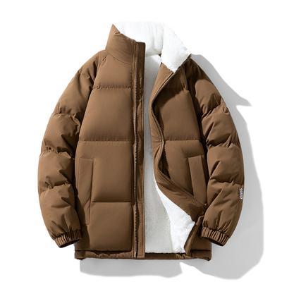 Men's Winter Windproof Padded Padded Jacket Padded Padded Jacket Simple Korean Stand-up Collar