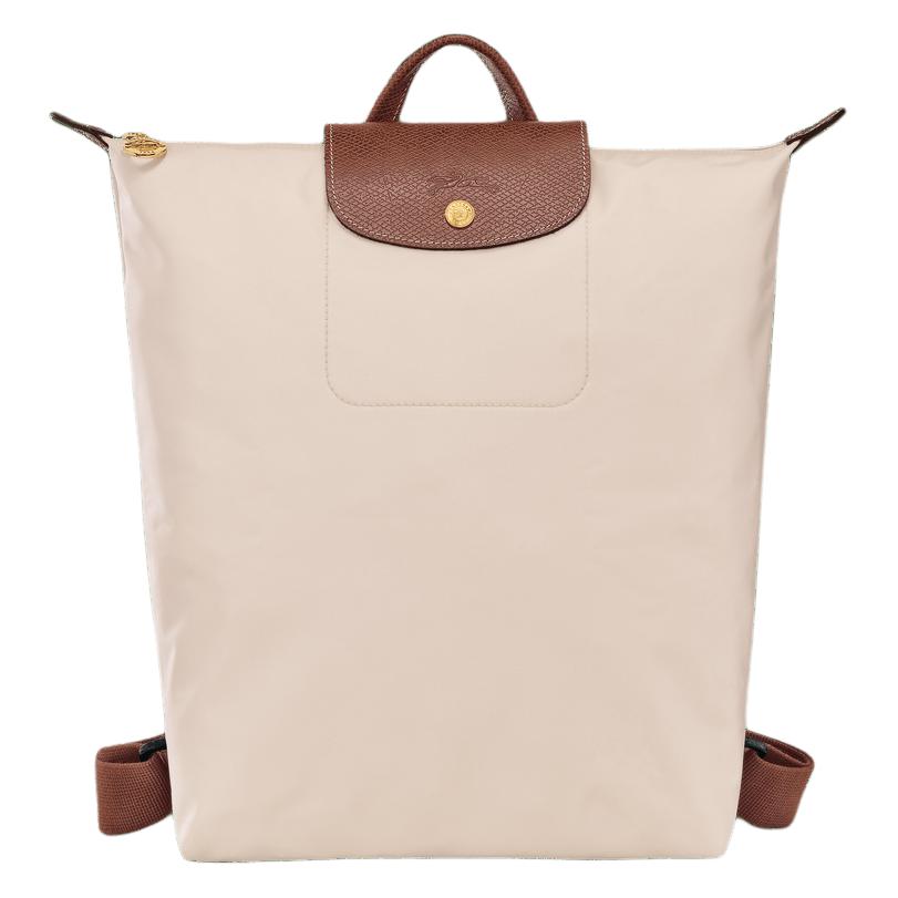 

Longchamp Le Pliage Original Textured Logo Adjustable Wide Shoulder Strap Backpack Women backpack White 10284089P71 Basic Set (Bag)