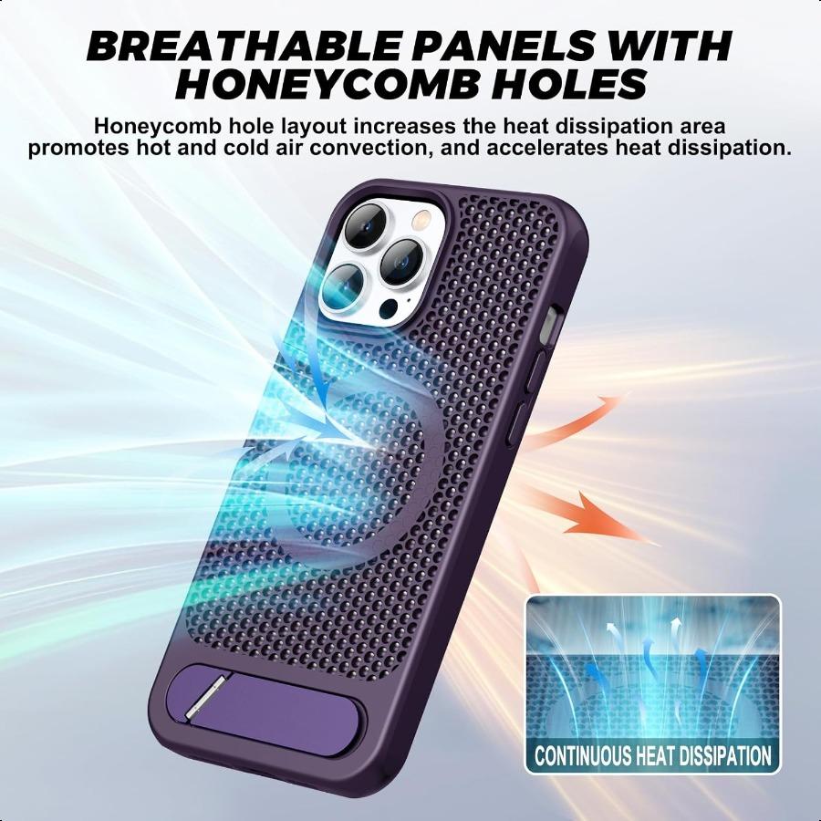 

для Магнитного Теплоотвода чехол для iPhone 13 Pro Max для MagSafe Охлаждающий Защита от Падений Регулируемая Подставка чехол Ice Armou United States