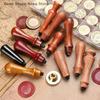 1Pc Portable Mini Diy Seal Tool Retro Pearwood Handle Wax Sealing Stamps Handle Wood Handle Wax Seal Stamp Accessories