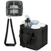 4 Compartment Car Drink Carrier Bag Large Capacity Auto Beverage Organizer Car Interior Use