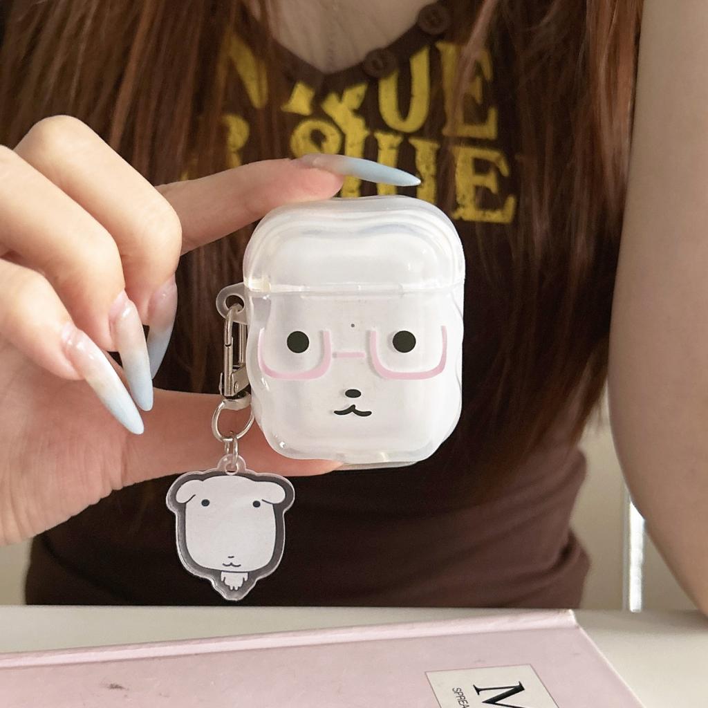 Glasses puppy AirPods 1 protective case female apple 1/1 generation AirPods pro1 earphone case cute