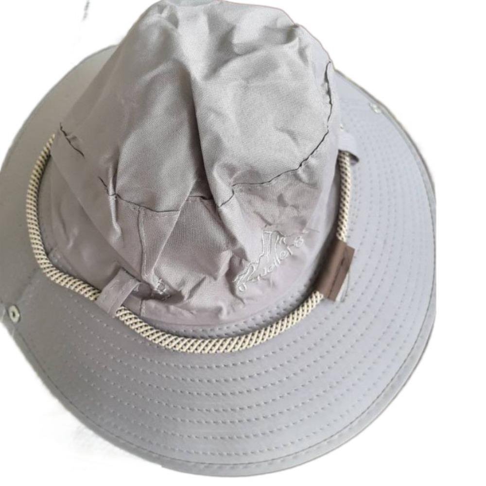 Solid Color Hiking Fisherman Hat Sun Protection Hiking Cap Breathable Western Cowboy Hat  Famale