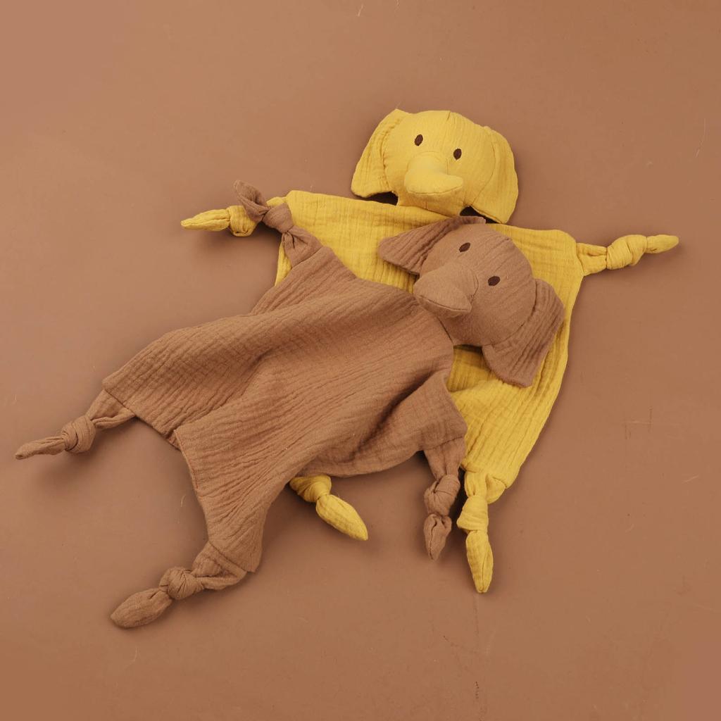Baby Blanket Lovely Elephant Appease Towel Small Comfort and Soothes Pacify Handkerchief for Newborns Toddlers