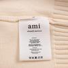 AMI 2025 Classic Couple's High Neck Same Color Flat Embroidered Small Heart Woolen Sweater