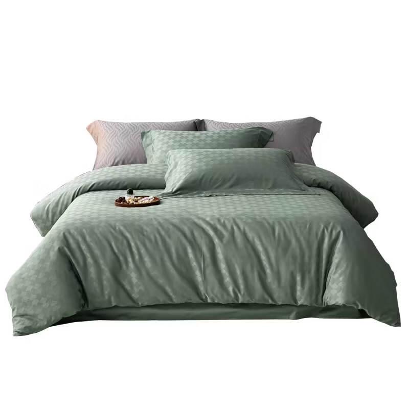 Hengyuanxiang Moonstone Romantic 100-Count All-Cotton Jacquard Four-Piece Bedding Set