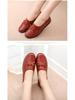 2025 Spring Slip-On Leather Flats for Middle-Aged Women