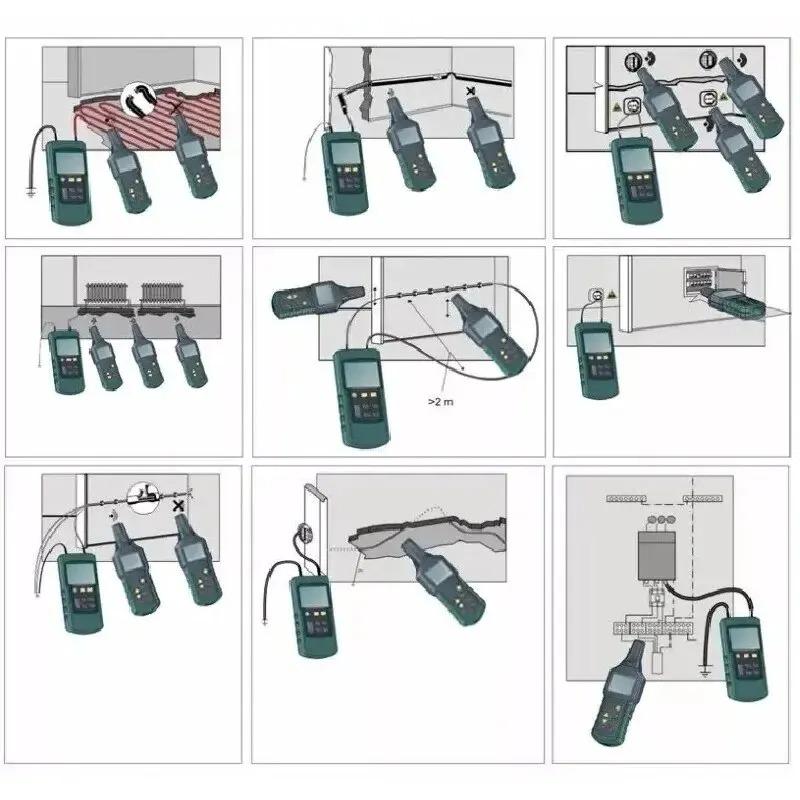 MS6818 Cable Metal Pipe Finder Underground Tester Short Circuit Interruption Detection 30-400V AC/DC Professional Cable Locator