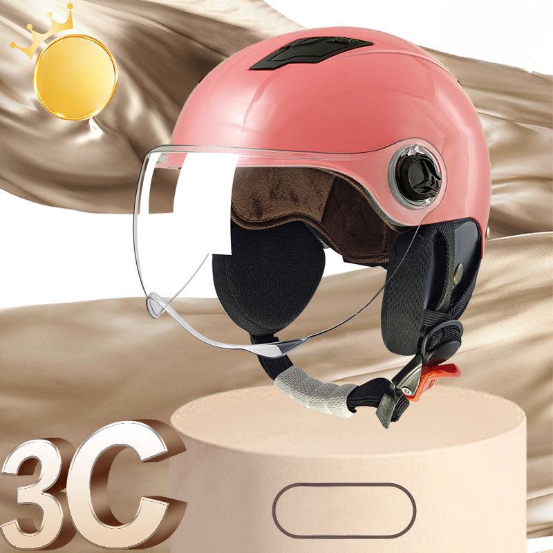 3c Certified Electric Car Helmet Men and Women Four Seasons General Electric Car Motorcycle Safety Semi-helmet