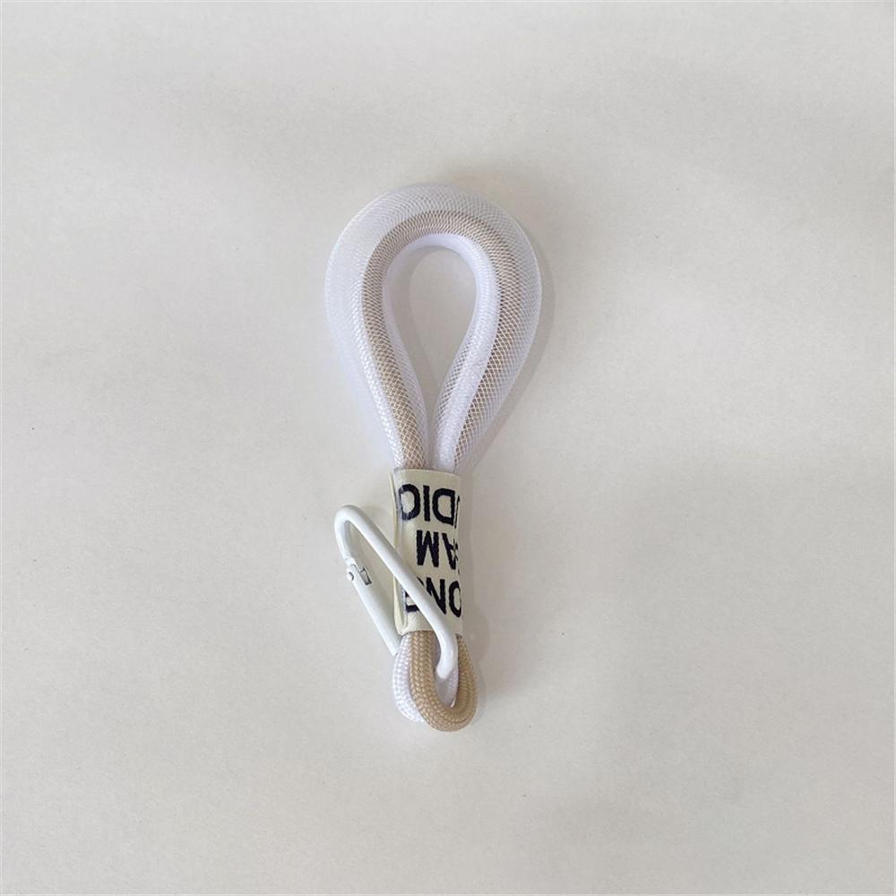 Mesh Fluorescent Keychains Mobile Phone Strap Bag Pendant Double Color Braided Rope Car Key Holder Accessories Gift
