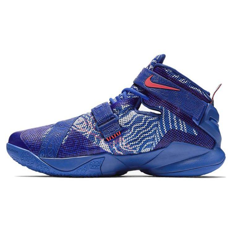 Nike Zoom Soldier 9 Comfortable Versatile Non-Slip Low-Top Basketball Shoes Men sneaker Blue 812571-418
