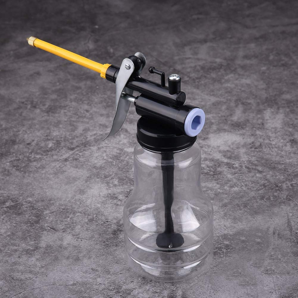 Oil Can Pump Oiler,Transparent High Pressure Oiler,250cc Transparent High Pressure Oiler Lubrication Oil Can Bottle Flex Manual Oiling Gun