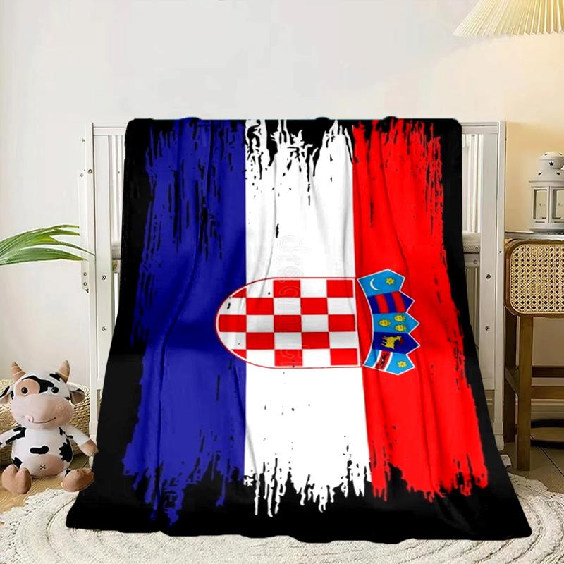 Coperta portatile/morbida per la Fiera del Calcio Croato, coperta da letto, adatta per viaggi, campeggio, soggiorni, uffici, divani, regali per tifosi