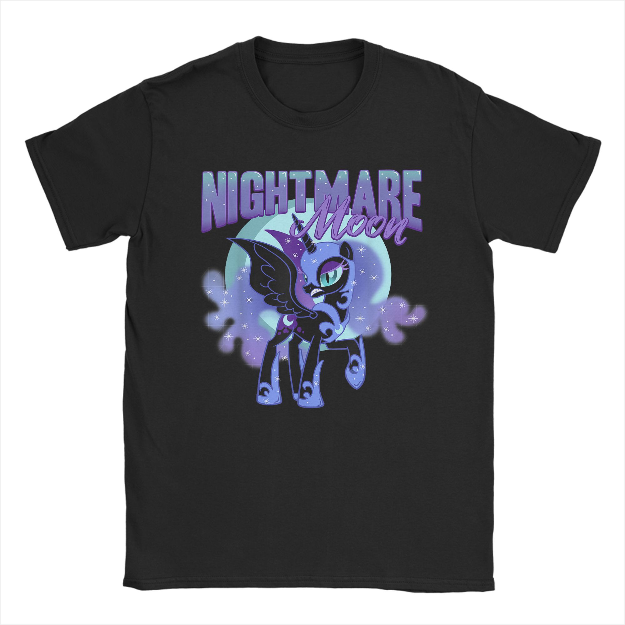 

MLP Луна Ночной Кошмар Луна Футболка Мужская Женская Хлопок Новинка Футболки Круглый Вырез Футболка с Короткой Рукавом Одежда Лето 3XL