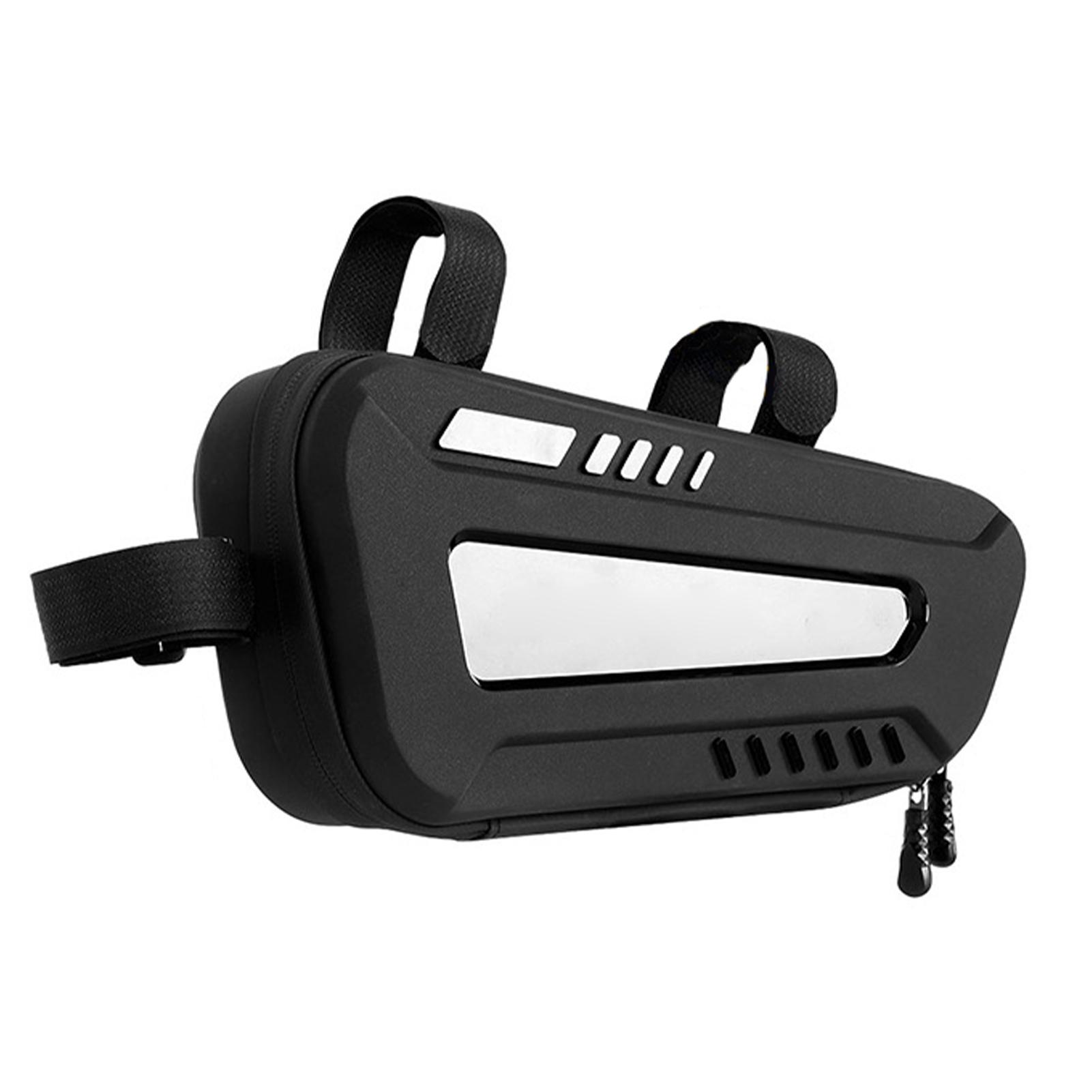 Bike Frame Bag Hard Exterior for Mountain Riding with Top Tube Storage and Three-point Fixation Bike Frame Bag