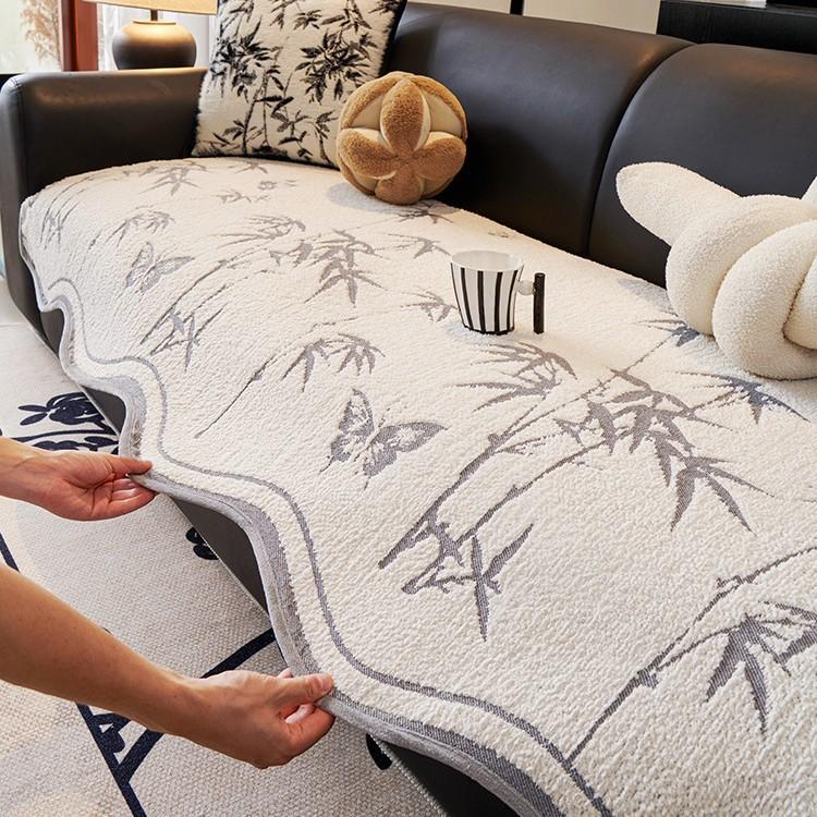 Irregular Sofa Cushion Universal In All Seasons  Special-Shaped Non-Slip Sofa Cover New Chinese High-End Straight Row Seat Cushion