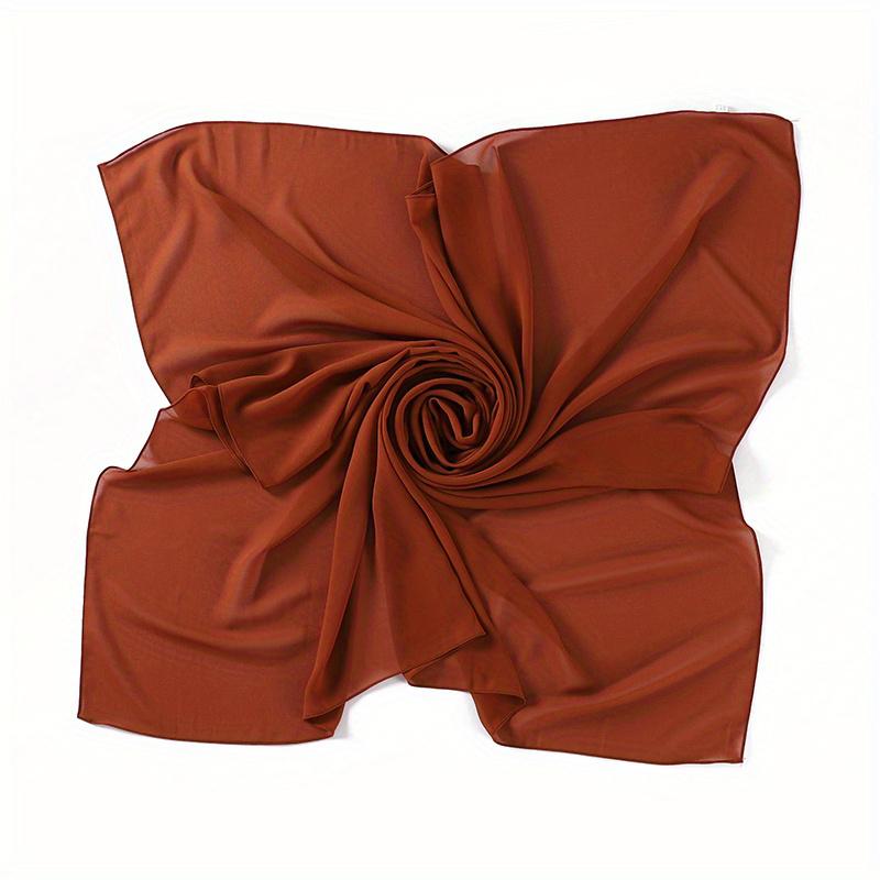 Muslim Chiffon Hijab Scarf for Women Big Solid Color Head Wrap for Women Hijabs Scarves Ladies Muslim Veil Jersey Hijabs Turban